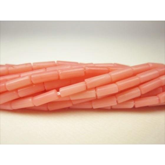 連売り商品 ピンクコーラル  珊瑚 品質ＡＡＡチューブカット6×2mm｜sunflower-shop｜02
