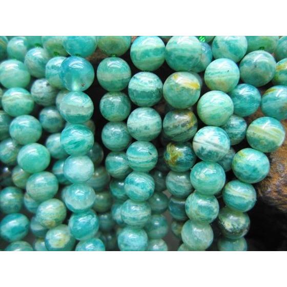 連売り商品 アマゾナイト ロシア産 Φ5-5.8mm : 天然石のお店Sun flower