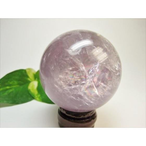 貨物輸送無料球状体 アメジストΦ7.2珊木製基礎付き添い人虹霓入り口・入口 占い、開運-楽器、手芸、コレクション