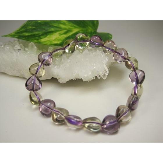 ブレスレット アメトリン ハートカット 品質AAA 9.6×9.6×6mm 一点物