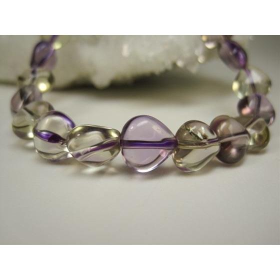 セール　天然石　ハンドメイドブレス　アメトリン　ハート　オールアメトリン ブレスレット アメトリン ハートカット 品質AAA 9.6×9.6×6mm 一点物