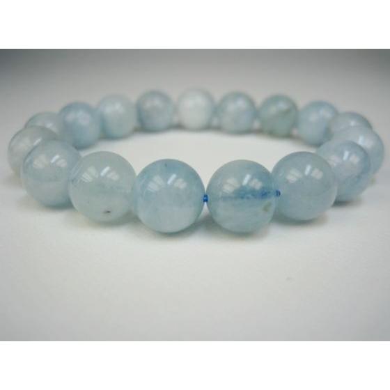 アクアマリン　ブレスレット10-11mm 天然】アクアマリン ブレスレット 11mmの通販 by Rui｜ラクマ
