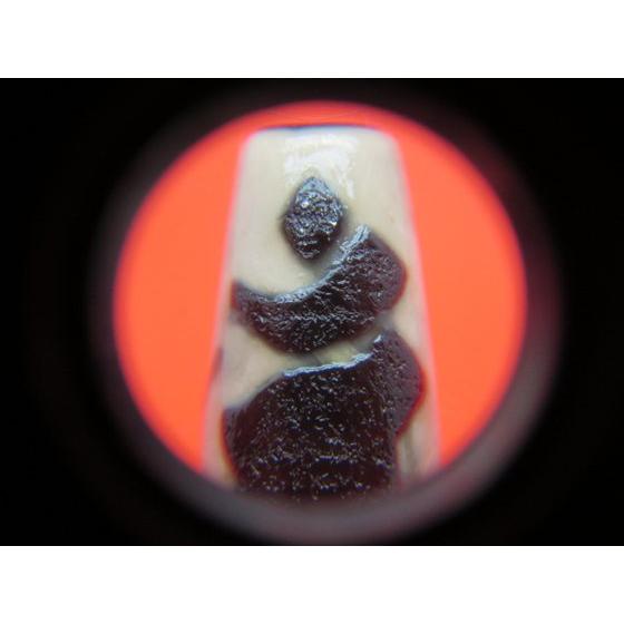 チベット天珠 如意大日如来天珠 バン 約39×14mm 龍鱗加工 一点物