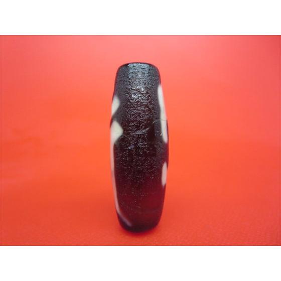 チベット天珠 如意大日如来天珠 バン 約38×14mm 龍鱗加工 一点物
