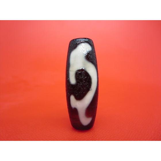チベット天珠 如意大日如来天珠 バン 約38×14mm 龍鱗加工 一点物