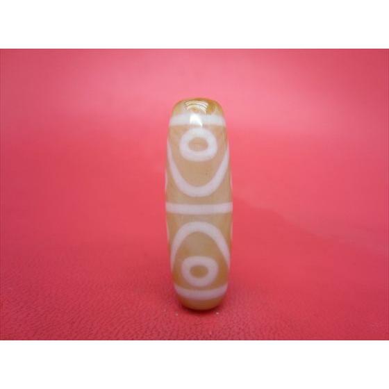 361天珠　蓮師法器天珠　紅玉髄　dzibeads！ チベット紅玉髄天珠 八眼天珠 カーネリアン 約41×14mm 一点物 : 天然石