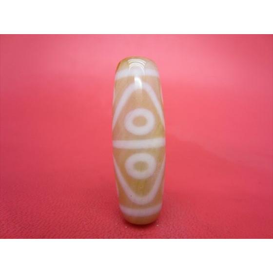 チベット紅玉髄天珠 八眼天珠 カーネリアン 約41×14mm 一点物 : 天然石