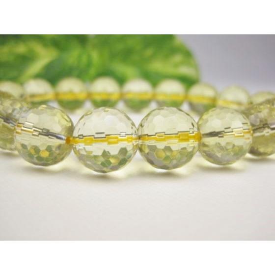 ブレスレット 天然シトリン 128面カット 品質AAA Φ12.5±0.2mm 一点