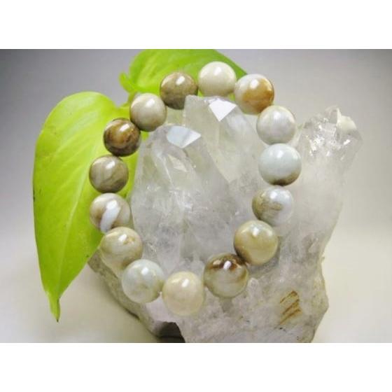 手作り銀製一点物ブレスレット　天然翡翠ルース ブレスレット 茶翡翠 ブラウンジェダイト 品質AAA Φ13.5±0.5mm 鑑別