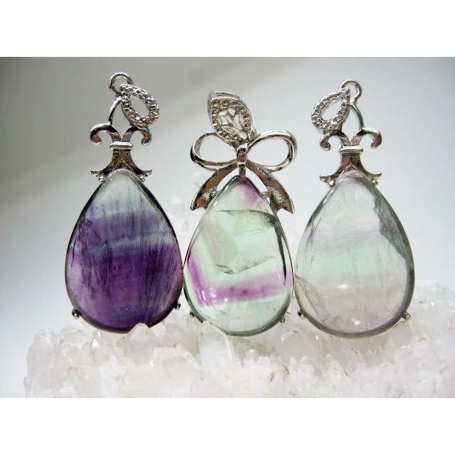 ペンダントトップ フローライト 28-32×17-27×7-9mm : 天然石のお店Sun