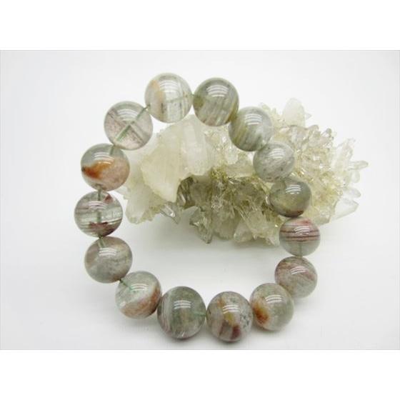 ブレスレット ガーデンクォーツ 品質AAA Φ15.4±0.4mm 1粒レインボー