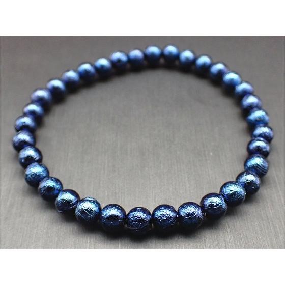 ブレスレット ブルーギベオン 鉄隕石 品質AAA Φ5.8±0.2mm 26.57g