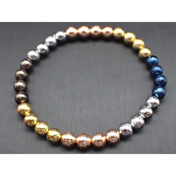 ナミビア産 ギベオン隕石 6mm ブレスレット ギベオン 隕石 ブレスレット （ナミビア産） 6mm 30玉 No.45 （鑑別