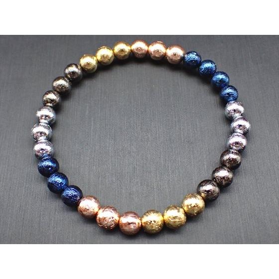 ブレスレット ミックスカラーギベオン 鉄隕石 品質AAA Φ6±0.2mm