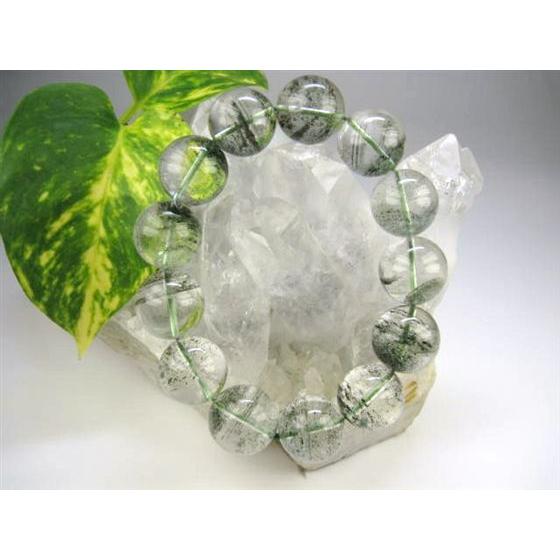 ブレスレット グリーンファントムクォーツ Φ16.2±0.5mm 一点物