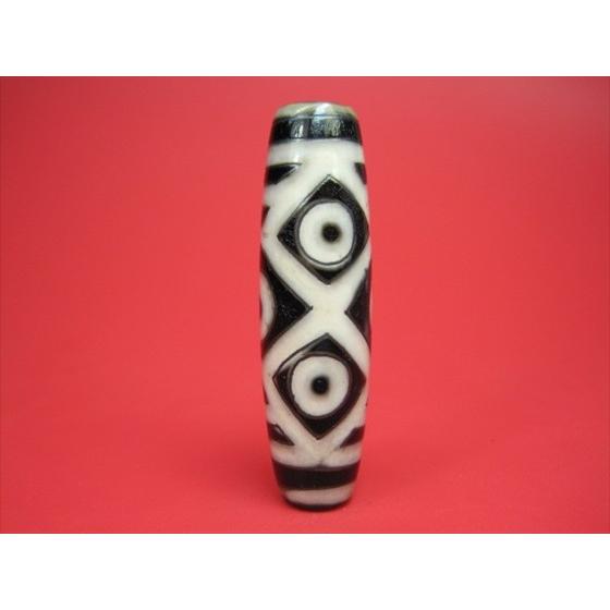 チベット銀線天珠 金剛虎牙六眼天珠 油潤加工馬蹄痕 : 天然石のお店Sun