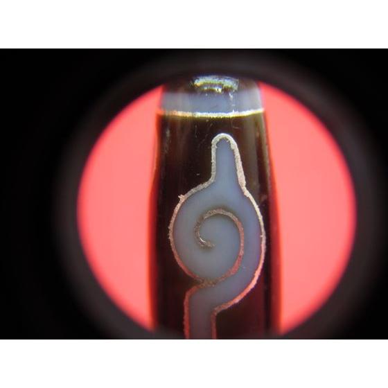 漆オパール天珠　四眼銅線天珠　12-75 チベット銀線天珠 法螺四眼天珠 30×12±1mm 馬蹄痕 : 天然石のお店Sun