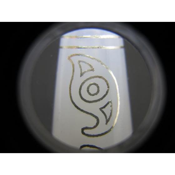 チベット銀線天珠 仏眼勢至菩薩天珠 サク 白玉髄 40×14mm 一点物