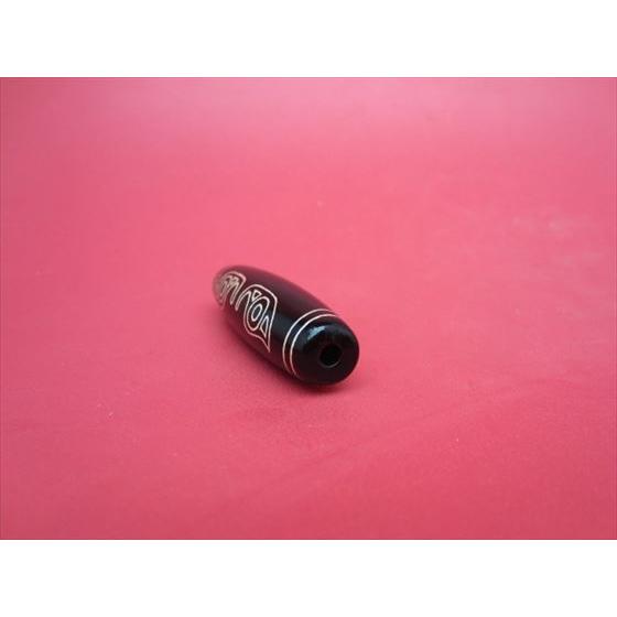 チベット銀線天珠 仏眼不動明王天珠 カーン オニキス 41×13mm 一点物