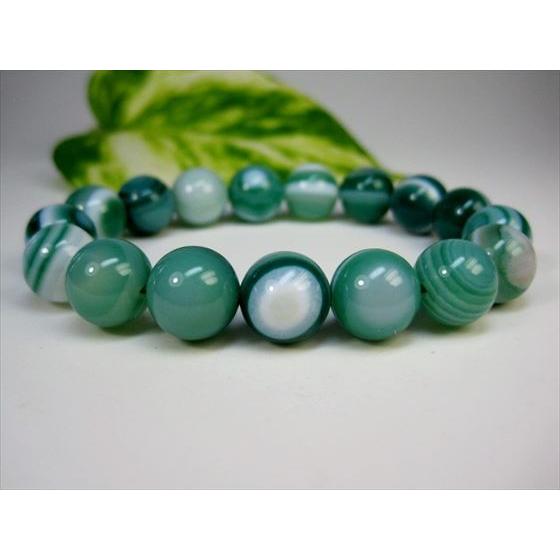 ブレスレット 緑天眼石 品質AAA 熱処理 Φ12±0.2mm 一点物 : 天然石