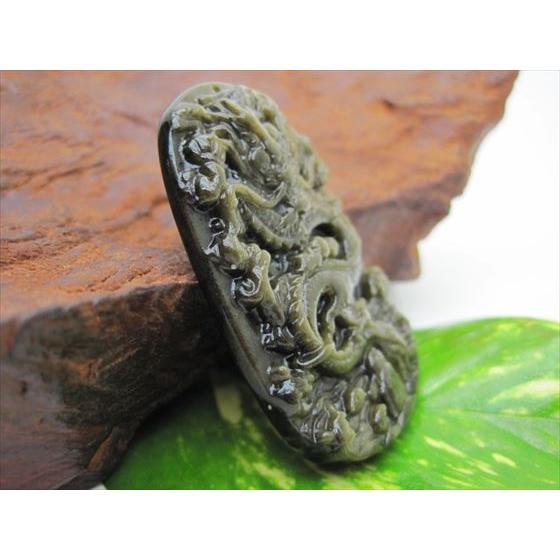 飾り物 ゴールデンオブシディアン 龍 53×37×10.3mm : 天然石のお店Sun