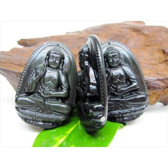 飾り物 レインボーオブシディアン 阿弥陀如来 52×33×12mm : 天然石のお