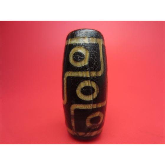 チベット火供天珠 逆九眼天珠 天然模様入り 一点物 : 天然石のお店Sun