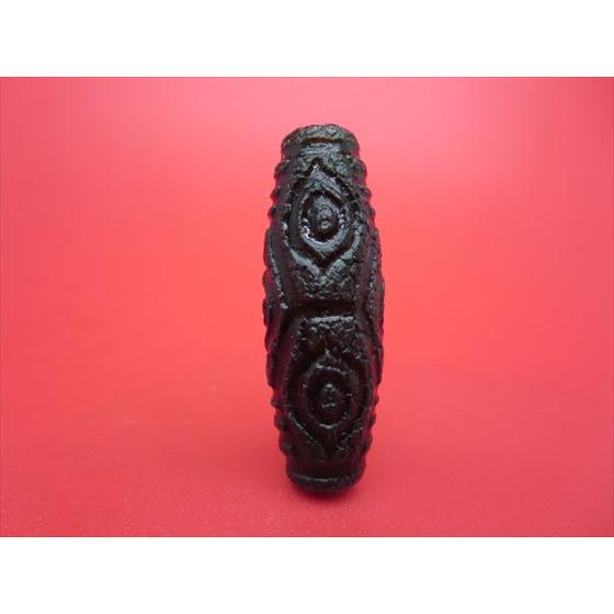 まー火供天珠　彫り龍眼天珠　7-27 チベット火供天珠 龍眼天珠 約40×14mm 一点物 : 天然石のお店Sun
