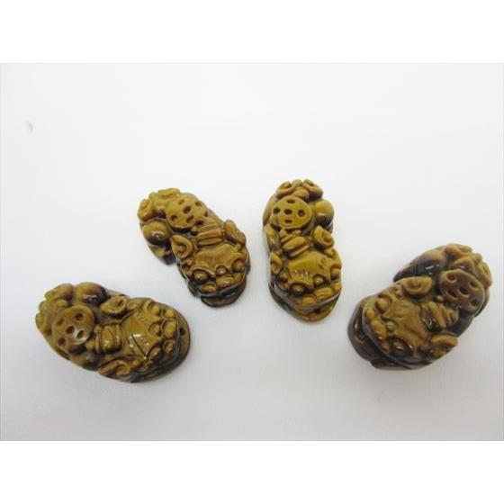 訳あり 置物 貔貅ペアヒキュウ タイガーアイ : 天然石のお店Sun flower