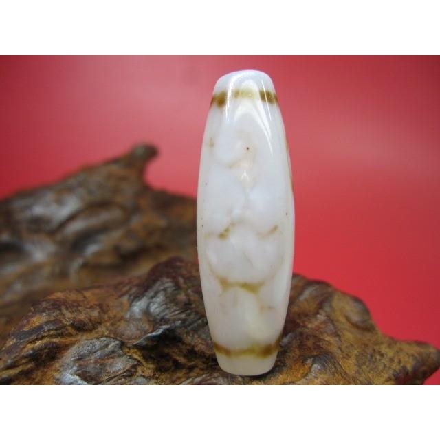 チベット高級至純天珠 水蓮花天珠 白 鉱物入り : 天然石のお店Sun