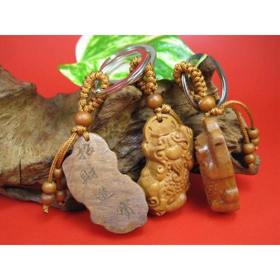 キーホルダー 桃木 貔貅ヒキュウ 招財進宝 : 天然石のお店Sun flower
