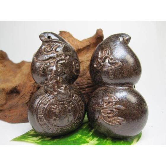 置物 沙沈木 ひょうたん ヤアズ 出入平安 如意 68×41×27mm : 天然石の