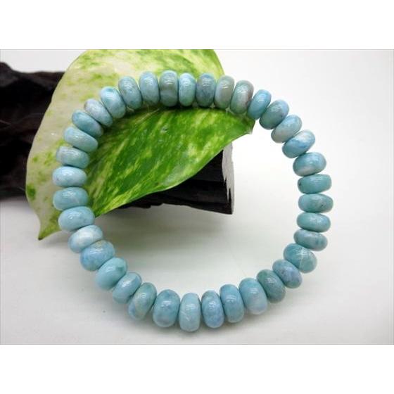 ブレスレット ラリマー 品質AAA ボタンカット 8.5×5±0.5mm 一点物