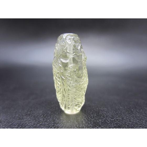 リビアングラス天珠 手彫り龍神天珠 3.4g 約25×11mm 鑑別済み 一点物