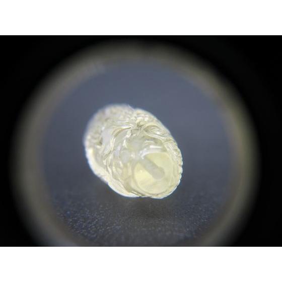 リビアングラス天珠 手彫り龍神天珠 3.4g 約25×11mm 鑑別済み 一点物