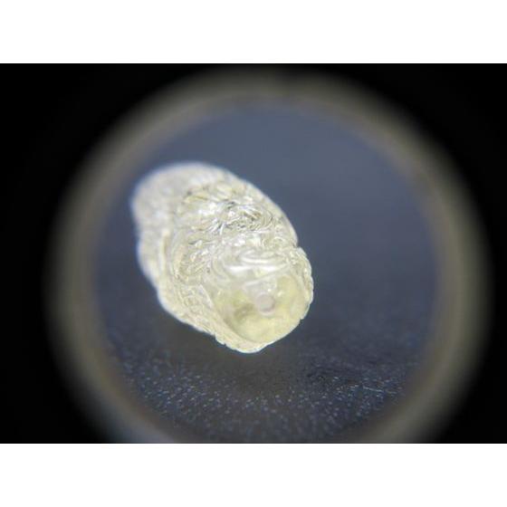 リビアングラス天珠 手彫り龍神天珠 3.4g 約26×11mm 鑑別済み