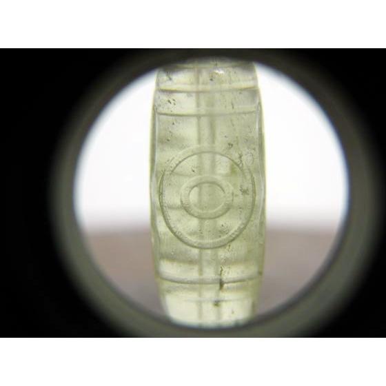 リビアングラス天珠 三眼天珠 3.2g 約24×10mm 鑑別済み 一点物_2