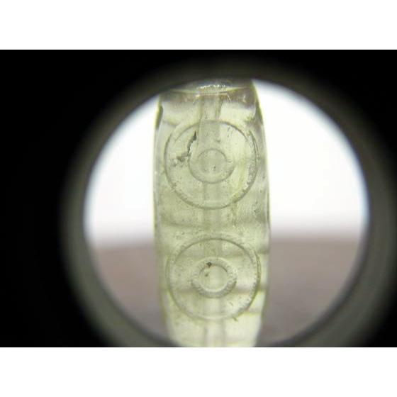 リビアングラス天珠 三眼天珠 3.2g 約24×10mm 鑑別済み 一点物_3
