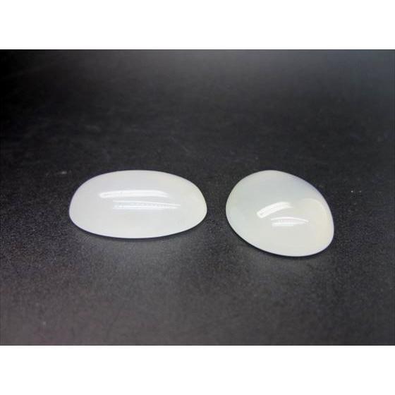 裸石 ルース ホワイトカルセドニー 29-30×22-23×8-13mm 4粒SET