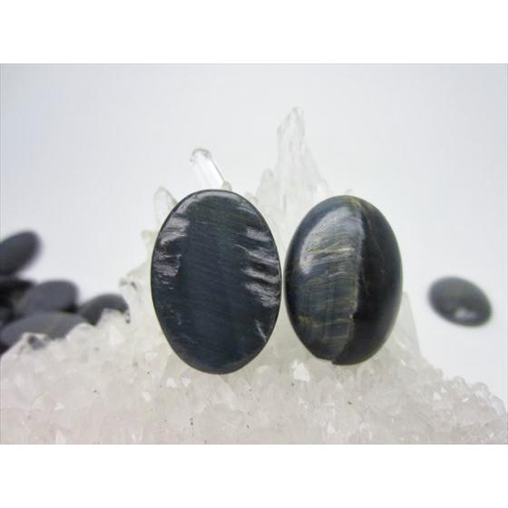 訳あり 裸石 ルース ブルータイガーアイ カボションカット 25×18×6.5mm