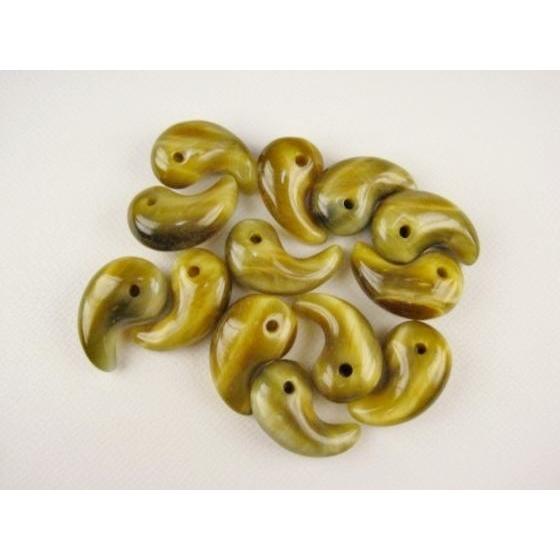 勾玉 ゴールドタイガーアイ 20×13×8mm : 天然石のお店Sun flower