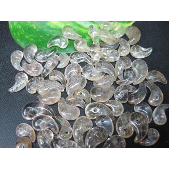 勾玉 ルチルクォーツ 10-14×7-9mm : 天然石のお店Sun flower - 通販