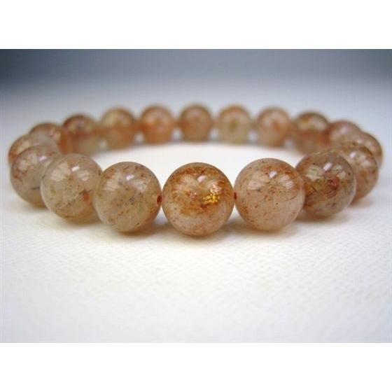 極上品質　１５Ａ　マイカ　サンストーン　ブレスレット 高品質]サンストーン ブレスレット 7.5mm #QF341 - プレミアム