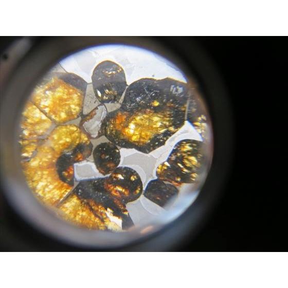 ペンダントトップ パラサイト 石鉄隕石 28×6.3mm 鑑定済み : 天然石の