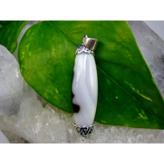 チベット高級至純天珠 観音天珠 白 ペンダントトップ ブルータイプ