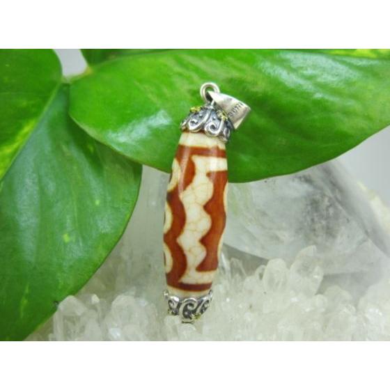 チベット高級龍紋天珠 五眼天珠 ペンダントトップ イエロータイプ 一点