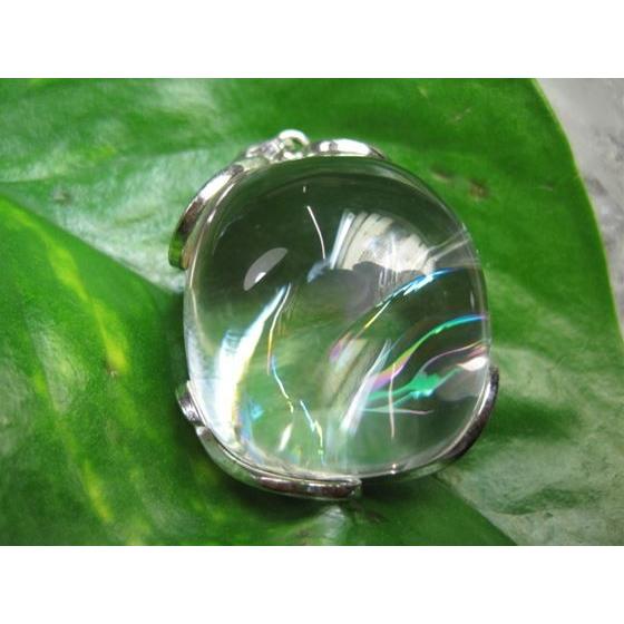 送料無料ペンダントトップ レインボー水晶25g