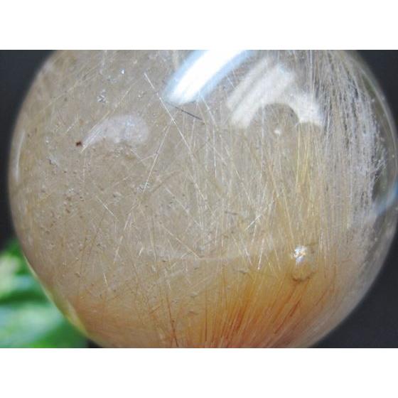 【球体】ゴールドルチルクォーツΦ54mm台座付き【一点物】の画像