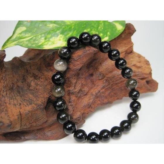 均一ブレスレット ゴールデンオブシディアン 品質AA Φ8±0.2mm