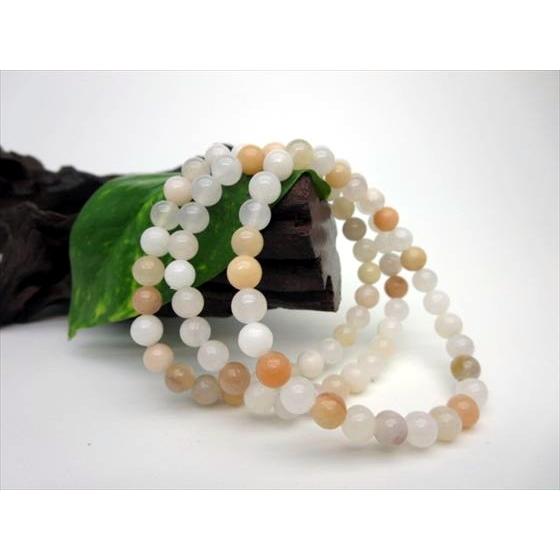 ヒマラヤ水晶クラスター木製台座付き&ピンクカルサイトブレスレット8mm